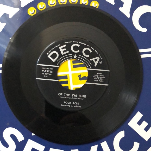 Four Aces A Woman In Love Vinyl 45 Record '55 - Picture 6 of 6